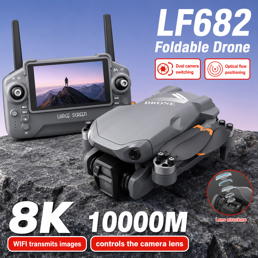 Rc Helicopter Charger - โดรนถ่ายภาพทางอากาศ LF682 8K HD กล้องคู่ GPS