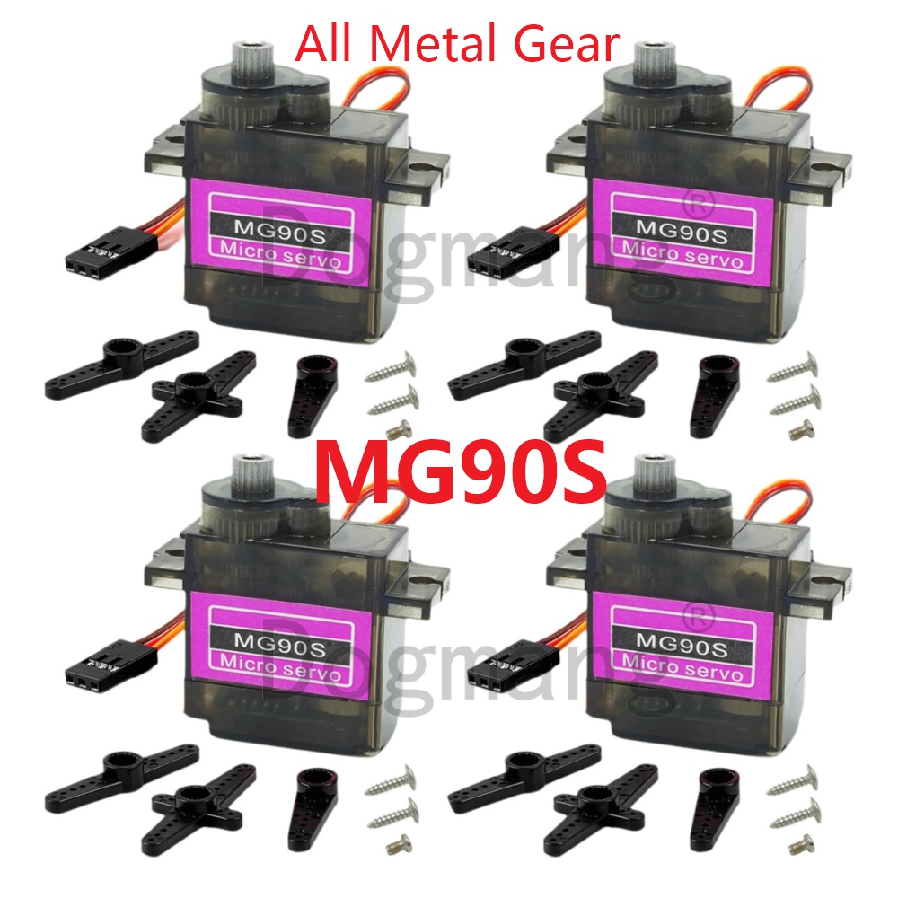 Rc Helicopter Servo - MG90S Servo 1/2/4/10/20/50 Pcs เกียร์โลหะทั้งหมด 9g